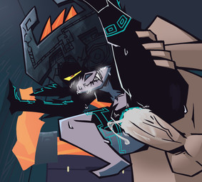 armor balls bite biting_lip biting_own_lip black_body blue_markings blue_vulva bodily_fluids butt clothing cum cum_in_vagina cum_inside duo ejaculation female female_penetrated front_view fused_shadow genital_fluids genitals grey_body hair headgear headwear helmet humanoid_on_humanoid humanoid_penetrated humanoid_penetrating humanoid_penetrating_humanoid humanoid_pointy_ears looking_pleasured low-angle_view male male/female male_penetrating male_penetrating_female markings nude one_eye_obstructed orange_hair penetration penile penile_penetration penis penis_in_vagina pointy_ears ponytail red_eyes self_bite sex shortstack snaggle_tooth sweat sweaty_butt sweaty_legs sweaty_thighs thick_thighs vaginal vaginal_penetration vulva wide_hips yellow_sclera mrguardianeye nintendo the_legend_of_zelda twilight_princess link midna humanoid hylian imp twili hi_res