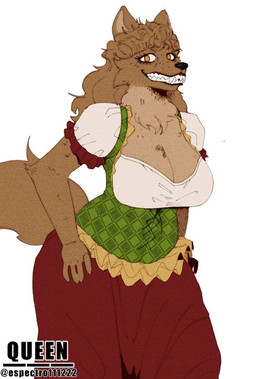 anthro big_breasts breasts brown_body brown_fur brown_hair cleavage clothed clothing dress eyelashes female fluffy fluffy_tail fur hair long_hair long_tail looking_at_viewer multicolored_body multicolored_fur orange_eyes sharp_teeth simple_background smile snout solo tail tan_body tan_fur teeth text two_tone_body two_tone_fur white_background espectro111222 gnoll hyena mammal 2025 artist_name digital_drawing_(artwork) digital_media_(artwork) hi_res watermark