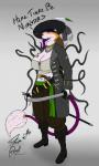 accessory anthro big_breasts boots breasts clothed clothing cutlass ear_piercing ear_ring fangs feathers female footwear fully_clothed furgonomics gun hair handgun jewelry long_hair long_tongue looking_at_viewer magic melee_weapon necklace piercing pirate pistol purple_body purple_skin ranged_weapon rapier ring ring_piercing shoes simple_background smile smirk solo sword tail tail_accessory tail_jewelry tail_ring tail_tuft teeth tentacles text tongue tuft weapon furlyfe_redux foxelyn_tyson canid canine fox mammal absurd_res english_text hi_res