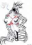 2010 <3 anthro big_breasts black_fur black_nipples black_penis blue_eyes breasts clothing dialog english_text equine flaccid fur hand_on_hip herm huge_breasts huge_penis intersex jiggle looking_at_viewer mammal mane max_blackrabbit nipples nude penis plain_background restricted_palette solo standing stripes tail_tuft text torn_clothing tuft viggen white_background white_fur wide_hips zebra
Rating: Explicit
Score: 4
User: acct0283476
Date: October 21, 2010