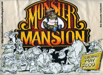 ambiguous_gender angry anthro barber_shop feral grand_opening group happy horn logo sign smile text wings dan_alexander phil_mendez avg_productions_incorporated garry_godard_productions monster_mansion six_flags six_flags_over_georgia bubzy_(monster_mansion) monster scalie english_text hi_res