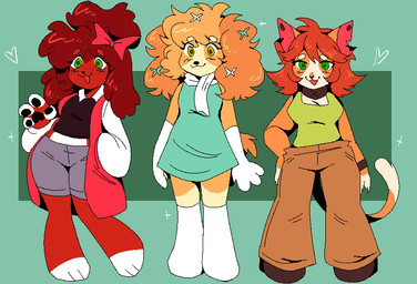 accessory alternate_form anthro anthrofied bottomwear bow_ribbon breasts chibi cleavage clothed clothing curvy_figure dress ear_piercing feet female floppy_ears fully_clothed group hair_accessory hair_bow hair_ribbon hand_in_pocket handpaw hindpaw hourglass_figure jacket notched_ear open_mouth open_smile pants pawpads paws pear-shaped_figure piercing pockets ribbons scarf shirt shortstack slim smile tail tank_top topwear trio wide_hips y2k_(fashion) squibbedoodles hasbro littlest_pet_shop littlest_pet_shop:_popular angelina_davis genevieve_ryan lps_675 lps_72 lps_79 savannah_reed bird_dog canid canine canis dachshund domestic_cat domestic_dog felid feline felis hunting_dog mammal spaniel colorful_theme