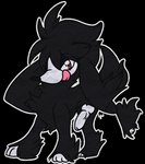 black_body black_fur erect_tail erection feral fur knot licking licking_lips licking_own_lips male red_eyes self_lick solo tail tongue tongue_out white_body white_paws white_skin sparklepupfaeri nintendo pokemon furfrou generation_6_pokemon natural_furfrou pokemon_(species) shiny_pokemon alpha_channel hi_res