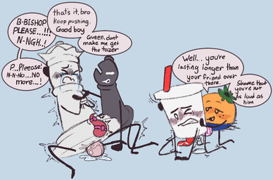 anal anal_penetration begging blush bodily_fluids chess_piece container crying cup dildo disposable_cup egg female female_penetrating female_penetrating_male forced good_boy group male male/female male/male male_penetrated object_in_ass oviposition pegging penetration sex sex_toy sex_toy_in_ass sex_toy_insertion strapon tears text threatening toying_partner vibrator cheetoeater conditional_dnp object_shows animate_inanimate inanimate_object living_chess_piece english_text