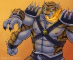 4_arms abs anthro armor belt biceps big_muscles biped clothed clothing fire fur glowing glowing_eyes male markings multi_arm multi_limb muscular muscular_anthro muscular_male nipples pecs pose solo spikes standing stripes topless rrowdybeast mortal_kombat kintaro felid mammal pantherine shokan tigrar_shokan 2011