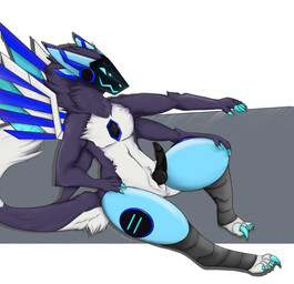 4_arms anthro claws genitals male multi_arm multi_limb nude paws penis screen screen_face solo lunarhowler23 primagen absurd_res digital_media_(artwork) hi_res