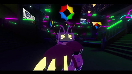 :3 big_breasts big_butt bouncing_breasts breasts butt cat_paws claws clothing dancing electronics for_a_head happy headphones huge_breasts huge_butt huge_thighs male panties screen screen_face shortstack solo television thick_thighs under_boob underwear guppymooner vrchat katty_(lunar_shift_stellar_attractions) felid feline humanoid mammal object_head robot_anthro screen_head tv_head 16:9 3d_(artwork) 3d_animation 3d_model_showcase animated digital_media_(artwork) no_sound short_playtime video widescreen