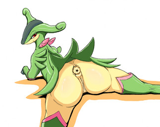 anus bedroom_eyes bent_legs big_butt blush butt butt_focus closed_smile eyelashes female female_feral feral genitals glistening glistening_butt glistening_eyes green_body head_turned looking_at_viewer looking_back looking_back_at_viewer mouth_closed multicolored_body narrowed_eyes on_ground presenting presenting_anus presenting_hindquarters presenting_vulva puffy_anus pupils quadruped rear_view red_eyes seductive simple_background smile solo spread_legs spreading tan_body two_tone_body vulva white_background white_sclera mofumofu third-party_edit nintendo pokemon generation_5_pokemon legendary_pokemon pokemon_(species) virizion 2025 censor_removal_edit digital_media_(artwork) portrait shaded three-quarter_portrait