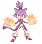 anthro biped black_nose clothed clothing female fire footwear fur gem gloves hair handwear high_heels purple_body purple_fur purple_hair shoes simple_background solo white_body white_fur yellow_eyes shiwashiwa_no_kinchakubukuru sega sonic_the_hedgehog_(series) blaze_the_cat domestic_cat felid feline felis mammal