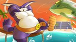 anthro belly belt clothing fishing fishing_rod footwear fur lake male overweight pecs purple_body purple_fur sandals shoes solo sunset water jamejarrs sega sonic_the_hedgehog_(series) big_the_cat froggy_(sonic) amphibian domestic_cat felid feline felis frog mammal 16:9 hi_res widescreen