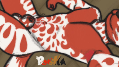 animal_genitalia anthro armpit_hair body_hair canine_genitalia genitals logo male navel selfie sheath simple_background text white_body pookashifts canid canine fox mammal 16:9 4k absurd_res artist_logo artist_name hi_res signature sketch widescreen