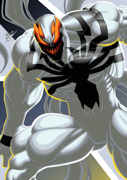 abs big_muscles emblem empty_eyes male muscular not_furry sharp_teeth solo teeth tendrils white_body trujillos99 marvel marvel_rivals anti-venom anti_venom_(marvel) alien alien_humanoid humanoid symbiote absurd_res hi_res