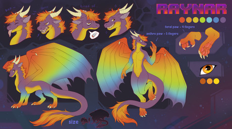 4_toes 5_fingers anthro biped claws eyes_closed featureless_crotch feet feral finger_claws fingers front_view horn male nude nude_anthro nude_male open_mouth purple_body purple_tail quadruped smile solo standing tail teeth text toe_claws toes tongue tongue_out wings yellow_eyes hioshiru mythology raynar dragon mythological_creature mythological_scalie scalie 2025 digital_drawing_(artwork) digital_media_(artwork) english_text hi_res model_sheet