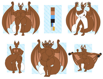 3_heads anthro breasts corruption female hyper multi_head nipples solo tomomitartini echoen bat mammal hi_res