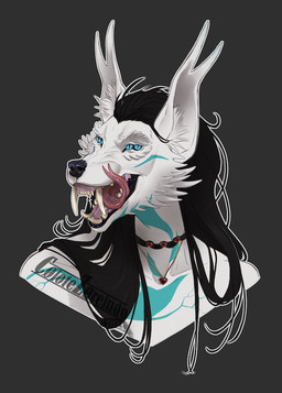 4_eyes abs anthro arm_markings biceps black_hair blue_body blue_eyes blue_markings blue_scales chest_markings claws cut_ear fangs hair licking long_ears long_hair long_tail looking_at_viewer male markings multi_eye muscular muscular_anthro muscular_male pose scales self_lick smile solo tail teeth tongue tongue_out vein white_body coiotezoreuido mythology hynvale_navayaghale_(hynvale) canid canine canis dragon mammal mythological_creature mythological_scalie scalie unknown_species wolf bust_portrait pinup portrait