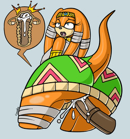 ahegao animal_genitalia animal_penis anthro armlet bandage big_breasts big_butt blue_eyes bodily_fluids bottomwear breasts butt cervical_penetration circlet clothed clothing crown cum cum_in_uterus cum_in_vagina cum_inside dreadlocks duo equine_genitalia equine_penis erection fallopian_tubes female female_focus female_penetrated flare_in_uterus flared_penis fur furgonomics genital_fluids genitals headgear internal jewelry looking_pleasured male male/female male_penetrating male_penetrating_female open_mouth orange_body orange_fur ovaries penetration penile penile_penetration penis penis_in_vagina saliva sex side_boob skirt solo_focus tail tail_through_skirt tiara tongue tribal uterus vaginal vaginal_canal vaginal_penetration canastus sega sonic_adventure sonic_the_hedgehog_(series) tikal_the_echidna echidna equid mammal monotreme short-beaked_echidna