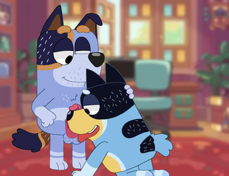 3_fingers anthro anthro_on_anthro arm_support ball_lick balls bent_arm bent_legs big_eyes big_penis biped black_eyes black_nose blue_balls blue_body blue_ears blue_eyebrows blue_fur blue_markings blue_tail blurred_background bodily_fluids body_hair brown_inner_ear brown_tail chest_tuft closed_smile dark_body dark_fur dominant dominant_anthro dominant_male duo erection extended_arm eyebrows feet fingers fur fur_tuft genitals glistening glistening_nose gloves_(marking) hairy_balls half-closed_eyes hand_on_another's_head hand_on_head hand_on_hip hand_on_own_hip head_grab humanoid_genitalia humanoid_penis intraspecies iris kneeling leaning leaning_forward leg_markings licking light_body light_fur light_markings looking_at_another looking_at_another's_genitalia looking_at_another's_penis looking_at_genitalia looking_at_partner looking_at_penis looking_down looking_down_at_partner male male/male markings mature_anthro mature_male mouth_closed multicolored_body multicolored_fur multicolored_tail narrowed_eyes no_pupils nude nude_anthro nude_male on_model on_style one_ear_up open_mouth open_smile oral penis pink_penis plantigrade pointy_ears prick_ears red_tongue saliva saliva_on_balls screencap screencap_background sex smile smiling_at_another smiling_at_partner snout socks_(marking) standing straight_legs submissive submissive_anthro submissive_male tail tan_body tan_eyebrows tan_fur tan_tail teeth thick_eyebrows thick_penis three-quarter_view tongue tongue_out tuft white_sclera yellow_body yellow_fur recsston bluey_(series) bandit_heeler stripe_heeler australian_cattle_dog canid canine canis cattledog domestic_dog herding_dog mammal pastoral_dog 2026 digital_drawing_(artwork) digital_media_(artwork) hi_res brother_(lore) brothers_(lore) incest_(lore) sibling_(lore)
