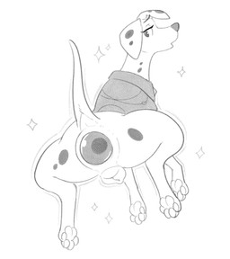 animal_genitalia animal_vulva anus canine_genitalia canine_vulva female feral floppy_ears gaping gaping_anus genitals pawpads paws quadruped raised_tail solo tail tail_anus vulva halbean 101_dalmatians disney disney_lorcana perdita canid canine canis dalmatian domestic_dog mammal hi_res monochrome