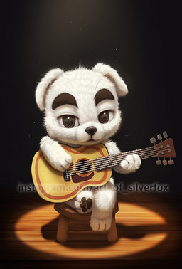 3_fingers 3_toes acoustic_guitar anthro black_background black_eyebrows black_eyes black_nose black_pawpads chair chibi daww eyebrows feet fingers floor floppy_ears folded_ears front_view fur furniture guitar hindpaw iris light looking_at_viewer male monotone_body monotone_fur musical_instrument narrowed_eyes pawpads paws plucked_string_instrument pupils simple_background sitting smile snout solo string_instrument text thick_eyebrows toes whiskers white_body white_ears white_fur wood wood_floor silverfox5213 animal_crossing nintendo k.k._slider canid canine canis domestic_dog hunting_dog jack_russell_terrier mammal terrier 2021 colored detailed digital_media_(artwork) digital_painting_(artwork) full-length_portrait lighting painting_(artwork) portrait shaded url watermark