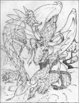 2000 anthro asian_clothing asian_mythology biceps claws clothing dragon east_asian_clothing east_asian_mythology eastern_dragon erection forked_tongue genitals horn japanese_clothing kimono lunarwolf male membrane_(anatomy) membranous_wings monochrome muscular muscular_anthro muscular_male mythological_creature mythological_scalie mythology oriental penis plant scales scalie simple_background solo tail tongue tree undressing white_background wings