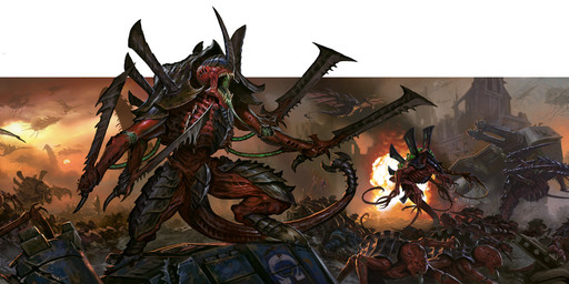 ambiguous_gender building claws cloud day detailed_background exoskeleton explosion fire flying group gun holding_gun holding_melee_weapon holding_object holding_ranged_weapon holding_sword holding_weapon hooves horn melee_weapon membrane_(anatomy) membranous_wings open_mouth outside ranged_weapon red_body sharp_teeth size_difference standing sword tail teeth tentacles tongue tongue_out weapon wings diego_gisbert_llorens fantasy_flight_games warhammer_(franchise) warhammer_40000 alien carnifex_(tyranid) genestealer hive_tyrant hormagaunt ripper_(tyranid) swarmlord termagant tyranid tyranid_warrior tyrant_guard venomthrope zoanthrope 2015 absurd_res digital_media_(artwork) hi_res official_art