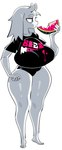 aged_down alternate_costume anthro barefoot big_breasts black_clothing black_shirt black_topwear black_underwear breasts clothed clothing curvy_anthro curvy_female curvy_figure eating feet female food fruit fur half-closed_eyes hanging_breasts hourglass_figure hourglass_figured_anthro hourglass_figured_female looking_aside melon narrowed_eyes plant shirt simple_background solo spilled_food spilled_liquid standing text thick_thighs topwear underwear watermelon white_background white_body white_fur wide_hipped_anthro wide_hipped_female wide_hips hillmyna undertale undertale_(series) toriel boss_monster_(undertale) bovid caprine mammal 2021 absurd_res aliasing digital_drawing_(artwork) digital_media_(artwork) english_text hi_res