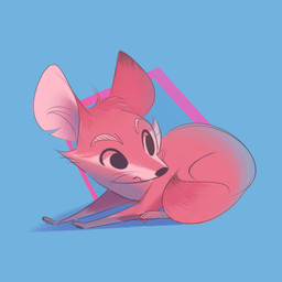 abstract_background ambiguous_gender feral fur inner_ear_fluff multicolored_body multicolored_fur paws quadruped solo tail tuft whiskers itsdanfango canid canine fennec_fox fox mammal true_fox 1:1 2018 hi_res