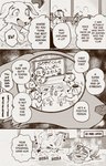 anthro blush blush_lines cheek_tuft dialogue duo facial_tuft looking_pleasured male muscular nude open_mouth pool speech_bubble steaming surprised_expression tongue tuft water young young_male dark_ishihara kaen_nakayoshi kaneinu_kosuke canid canine canis domestic_dog haplorhine mammal monkey primate absurd_res comic cross-hatching hatching_(art) hi_res monochrome shaded