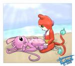 2_tails 4_fingers 4_toes antennae_(anatomy) anthro anthro_on_feral beach bestiality border day duo feet female female_on_feral feral fingers flat_chested fur gloves_(marking) humanoid_feet leg_grab leg_markings looking_at_viewer lying male male/female male_on_anthro markings multi_tail multicolored_antennae nipples notched_ear on_back one_eye_closed open_mouth pink_antennae pink_body plantigrade purple_nose red_body red_fur seaside sex sex_on_the_beach socks_(marking) tail toes two_tone_antennae white_border yellow_eyes xichan asian_mythology disney east_asian_mythology japanese_mythology level-5 lilo_and_stitch mythology yo-kai_watch angel_(lilo_and_stitch) jibanyan alien experiment_(lilo_and_stitch) felid feline mammal yokai 2015 crossover signature