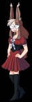 black_boots black_clothing black_footwear blush blush_lines boots breasts brown_body brown_fur brown_hair cleavage clenched_teeth clothed clothing dipstick_ears dress ear_markings eyebrow_through_hair eyebrows eyewear female fingers footwear fully_clothed fur gey_fur glasses grey_hair grin hair hands_on_hips happy high_heeled_boots high_heels inner_ear_fluff knee_boots knee_highs legwear long_ears multicolored_ears multicolored_hair open_mouth open_smile red_clothing red_dress round_glasses scut_tail shoes short_tail simple_background slim smile solo tail tan_body tan_skin teeth translucent translucent_hair transparent_background tuft two_tone_hair wearing_glasses white_bow 4chan_anon animal_humanoid humanoid lagomorph lagomorph_humanoid leporid_humanoid mammal mammal_humanoid rabbit_humanoid 2025 aliasing alpha_channel binary_drawing cel_shading digital_drawing_(artwork) digital_media_(artwork) full-length_portrait portrait shaded