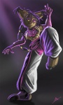 anthro artificial_intelligence asian_clothing barefoot biped braided_hair chinese_clothing clothed clothing cosplay curling_toes dudou east_asian_clothing feet female fur gloves hair handwear heterochromia pose purple_clothing purple_gloves purple_handwear raised_leg smile solo standing stirrup_legwear toes nmac1983 archie_comics capcom sega sonic_the_hedgehog_(archie) sonic_the_hedgehog_(comics) sonic_the_hedgehog_(series) street_fighter iron_nicole juri_han nicole_the_lynx digital_creature felid feline lynx mammal 3:5