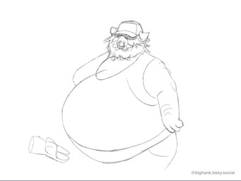 ambiguous_gender animated_gif anthro beard belly belly_jiggle belly_play big_belly clothed clothing disembodied_hand duo ear_piercing ear_ring facial_hair facial_piercing fingers hand_on_belly hat hat_over_eyes headgear headwear hidden_eyes hooved_fingers hooves jiggling male moobs nose_piercing nose_ring obese obese_anthro obese_male overweight overweight_anthro overweight_male piercing ring_piercing septum_piercing septum_ring shirt solo_focus tank_top text topwear bigwankhank ambiguous_species mammal suid suine sus_(pig) 2d_animation 4:3 animated artist_name frame_by_frame short_playtime