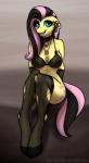 alternative_fashion anthro anthrofied biped bottomless bra breasts clothed clothing collar cutie_mark female fur goth hair jewelry legwear long_hair necklace nipple_piercing nipples piercing sitting skimpy smile solo stockings torn_clothing translucent translucent_clothing underwear yellow_body yellow_fur spiggy-the-cat friendship_is_magic hasbro my_little_pony fluttershy_(mlp) equid equine horse mammal pony 2014 hi_res