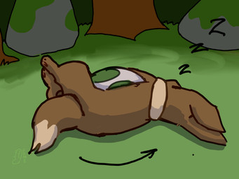 balls big_egg brown_body brown_fur dipstick_tail egg feral forest forest_background fur genitals hug hugging_object lying male markings multicolored_egg nature nature_background on_side pawpads paws pink_pawpads plant pokemon_egg ruff solo spotted_egg tail tail_markings tree furinmyeyes nintendo pokemon eevee generation_1_pokemon pokemon_(species) 2025 4:3 cel_shading digital_media_(artwork) hi_res shaded signature