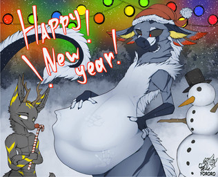 anthro duo female group male male/female oral snow stroking_chest vore yororo blizzard_entertainment mythology warcraft yoro canid dragon mammal mythological_creature mythological_scalie scalie vulpera animated