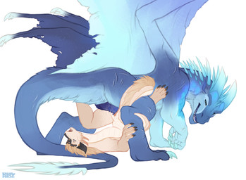 4_toes 5_fingers all_fours black_sclera blonde_hair blue_body blue_eyes blue_penis blue_scales blue_tongue blue_wings bodily_fluids cheek_tuft claws duo eyelashes facial_tuft feet female feral fingers fluffy fluffy_tail fur genital_fluids genitals gold_scales gradient_limbs hair horn knot knotted_penis long_tail lying male male/female markings membrane_(anatomy) membranous_wings multi_ear multicolored_body multicolored_fur narrowed_eyes neck_tuft nude on_back open_mouth open_smile penetration penis pink_ears pink_tongue pink_vulva purple_eyes scale_markings scales scar scutes simple_background size_difference small_ears smile spikes stripes tail tail_coil tail_fluff teeth toes tongue torn_wing tuft vaginal vaginal_penetration vulva white_body white_eyelashes wings yellow_sclera rhaelrhaelrasputin mythology wings_of_fire rhael_(rhaelrhaelrasputin) dragon icewing_(wof) mythological_creature mythological_scalie scalie absurd_res hi_res