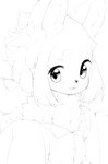 :3 anthro arm_tuft button_(fastener) cheek_tuft chest_tuft clothing cute_fangs dress_shirt facial_tuft fangs female female_anthro fur hair kemono open_mouth oversized_clothing shirt short_hair shoulder_tuft simple_background smile solo teeth topwear tuft white_background nuk_sun chibi_(nuk_sun) canid canine canis mammal wolf 2021 digital_media_(artwork) hi_res monochrome