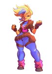 anthro bottomwear clothing denim denim_bottomwear denim_clothing female jeans lipstick makeup markings mole_(marking) pants solo thick_thighs wide_hips jdwalkrat activision crash_bandicoot_(series) pirate_tawna 2022 hi_res