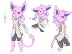 3_toes anthro barefoot clothed clothing feet female melee_weapon paws pigtails raised_arm semi-anthro solo stiletto_(weapon) sword toes weapon frostynoten nintendo pokemon lucy_annelise eeveelution espeon generation_2_pokemon pokemon_(species) 4:3 hi_res