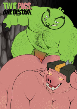 anal anal_penetration anthro armor barazoku beard big_butt body_hair bouncing_butt butt butt_hair chest_hair duo empty_eyes erection facial_hair fangs genitals glowing glowing_eyes green_body hairy half-closed_eyes headgear headgear_only helmet helmet_only looking_pleasured male male/male male_penetrated male_penetrating male_penetrating_male moobs narrowed_eyes nipples obese open_mouth orange_eyes overweight overweight_anthro overweight_bottom overweight_male overweight_top penetration penile penile_penetration penis penis_in_ass pink_body plap_(sound) sex small_tail tail teeth text vein veiny_penis aruberu angry_birds microsoft minecraft mojang rovio_entertainment sega the_angry_birds_movie xbox_game_studios general_chungus king_leonard_mudbeard domestic_pig mammal pig_(angry_birds) piglin suid suine sus_(pig) 2025 2d_animation absurd_res animated animated_comic comic cover cover_art cover_page english_description english_text hi_res high_framerate motion_tweening short_playtime sound video