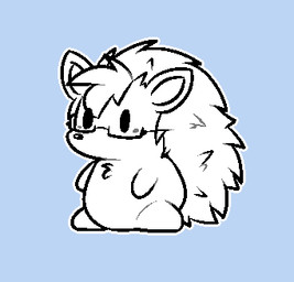 ambiguous_gender anthro belly black_line_art blue_background blush blush_stickers chest_tuft chibi empty_eyes eyewear featureless_chest featureless_crotch featureless_feet featureless_hands feet front_view glasses hair outline rectangular_glasses semi-anthro simple_background slightly_chubby snout solo spines standing three-quarter_view tuft white_outline zeskverta zesk_(zeskverta) eulipotyphlan hedgehog mammal 2025 aliasing digital_media_(artwork) full-length_portrait low_res portrait male_(lore)