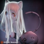 anthro anus butt female simple_background solo monarquis momo_(monarquis) felid mammal pantherine snow_leopard 1:1 3d_(artwork) digital_media_(artwork) hi_res