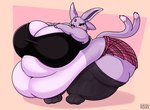 anthro belly big_belly big_breasts big_butt blush bottomwear breasts butt clothed clothing fat_arms fat_legs female fur huge_belly huge_breasts huge_butt huge_thighs hyper hyper_belly legwear miniskirt morbidly_obese morbidly_obese_anthro morbidly_obese_female obese obese_anthro obese_female overweight overweight_anthro overweight_female shy simple_background skirt solo stockings tail thick_thighs topwear drokmars nintendo pokemon eeveelution espeon generation_2_pokemon mammal pokemon_(species) 2023 digital_drawing_(artwork) digital_media_(artwork) hi_res