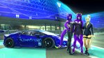 armor boots car clothed clothing dress female female/female fishnet_clothing fishnet_legwear footwear fur green_eyes group hair headgear helmet high_heeled_boots high_heels legwear night purple_body purple_fur purple_hair race_car race_track shoes stockings tail thigh_highs vehicle yellow_body yellow_fur alexa_neon lamborghini lamborghini_huracan logitech ava_rose7673 iris_grim canid canine canis felid feline humanoid jaguarundi mammal mustelid otter wolf 16:9 absurd_res hi_res widescreen