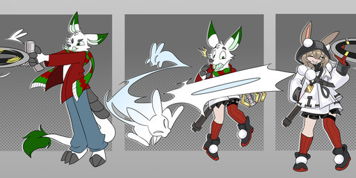 anthro anthro_to_humanoid bottomwear brown_hair chakram clothing female footwear fur gender_transformation hair holding_object holding_weapon jacket male mtf_transformation pants red_clothing red_jacket red_topwear scarf shoes smile solo species_transformation surprised tail topwear transformation weapon white_body white_clothing white_fur white_jacket white_topwear that_alpaca arknights hypergryph neopets studio_montagne caper_(arknights) tuli_(metrohunter) animal_humanoid bori_(neopets) humanoid lagomorph lagomorph_humanoid leporid_humanoid mammal mammal_humanoid neopet_(species) rabbit_humanoid 2024 digital_media_(artwork) hi_res sequence