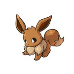 1:1 3_toes advos ambiguous_gender brown_body brown_eyes brown_fur canid canine digital_media_(artwork) eevee feet feral fluffy fur generation_1_pokemon hi_res looking_down mammal nintendo pokemon pokemon_(species) simple_background solo tan_body tan_fur toes white_background