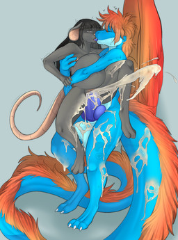 abdominal_bulge ambiguous_fluids anthro armwear balls belly bodily bodily_fluids breasts clothing cum cum_expulsion cum_in_vagina cum_inflation cum_inside cumshot duo ejaculation erection female first first_person_view genital_fluids genitals inflation kissing knot knotted_penis lips male male/female nipples penetration penile penis playing presenting sex tail vaginal view vulva miphassl mythology cyancouatl dragon mammal mouse murid murine mythological_creature mythological_scalie rodent scalie hi_res