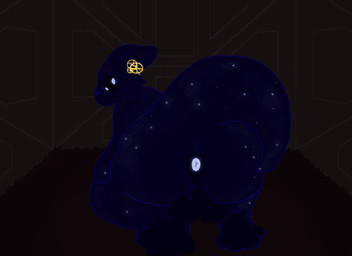 anus backsack balls butt feet first_person_view genitals glowing glowing_anus hindpaw looking_at_viewer pawpads paws presenting presenting_anus presenting_hindquarters stinkmuse rain_world videocult watcher_(rain_world) slugcat hi_res