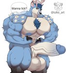 anthro balls big_balls big_muscles big_penis genitals growth huge_balls huge_muscles huge_penis hyper hyper_balls hyper_genitalia hyper_growth hyper_muscles male muscle_growth muscular muscular_anthro muscular_thighs nipple_piercing nipples pecs penis piercing lulke_art megathedeer deer mammal hi_res