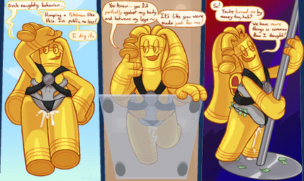 3_fingers ambiguous_gender ambiguous_on_human ambiguous_penetrated ambiguous_penetration bdsm bedroom_eyes belly_riding blonde_hair bodily_fluids bondage bound bound_together chest_(container) clinging clothed clothing coin cum cum_on_leg dialogue dominant dominant_ambiguous duo exhibitionism faceless_character faceless_male fannypacking featureless_feet feet fingers furniture genital_fluids genitals glistening glistening_body gold_(metal) grinding hair half-closed_eyes harness harness_only holding_hair holding_torso human_on_humanoid human_penetrating humanoid_penetrated interspecies kicking_legs lifting_hair lights long_hair low-angle_view male male/ambiguous markings money money_in_thong narrowed_eyes nightclub not_furry nude on_table on_top on_top_of open_mouth penetration penile pole public public_nudity public_sex seductive sex simple_background size_difference smile smug smug_face smug_grin snaggle_tooth speech_bubble squish strip_club striped_markings stripes stripper stripper_pole submissive submissive_male table text thong thong_only topless touching_hair under_belly underwear underwear_only worm's-eye_view yellow_body yellow_eyes vexedcalyx nintendo pokemon prosper_(vexedcalyx) generation_9_pokemon gholdengo human humanoid mammal pokemon_(species) colored digital_drawing_(artwork) digital_media_(artwork) english_text